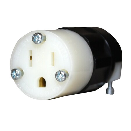Voltec Nema 5-15R w/ Nylon, Black Housing 12-00226L